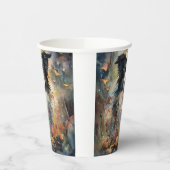 Halloween Border Collie mit Pumpkins Beängstigend Pappbecher (Links)