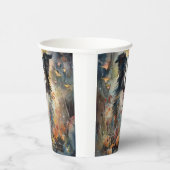 Halloween Border Collie mit Pumpkins Beängstigend Pappbecher (Rechts)