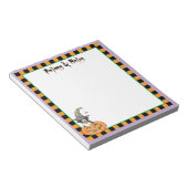 Halloween Border Collie Notepad Notizblock (angewinkelt)