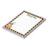 Halloween Border Collie Notepad Notizblock (Rotiert)