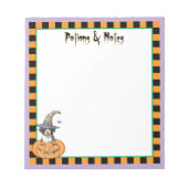 Halloween Border Collie Notepad Notizblock (Vorderseite)