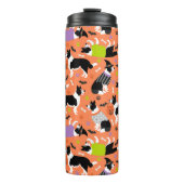 Halloween Border Collie Thermosbecher (Vorderseite)