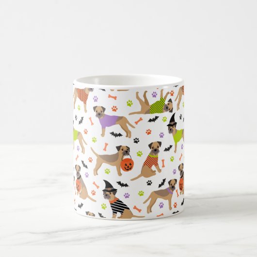 Halloween Border Terrier Coffee Tasse (Mittel)