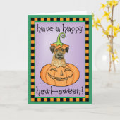 Halloween Border Terrier Karte (Gelbe Blume)