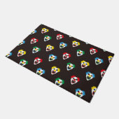 Halloween Böse Clown Faces Hallowtine Pattern Fußmatte (Schrägansicht)