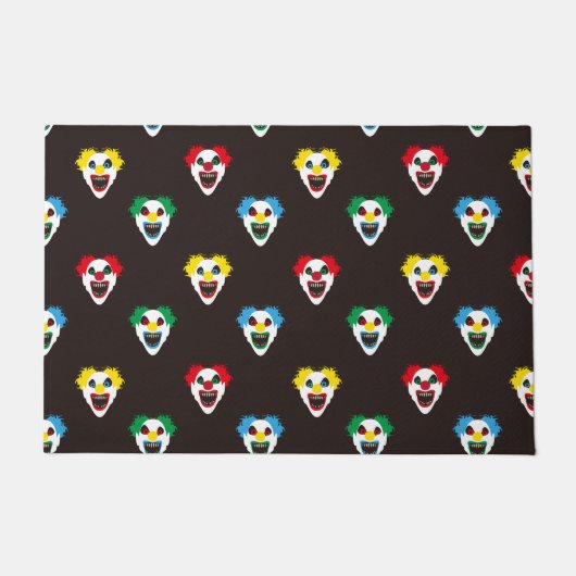 Halloween Böse Clown Faces Hallowtine Pattern Fußmatte (Vorderseite)