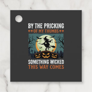 Halloween Böse Hexe Kürbis Vintage Geschenkanhänger