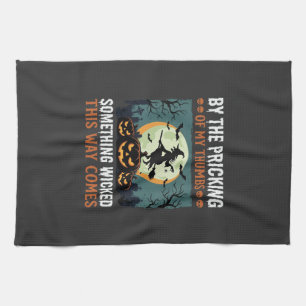 Halloween Böse Hexe Kürbis Vintage Geschirrtuch