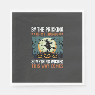 Halloween Böse Hexe Kürbis Vintage Serviette