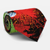 Halloween böse Horror Clown-Collage Krawatte (Gerollt)