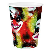 Halloween böse Horror Clown-Collage Pappbecher (Links)