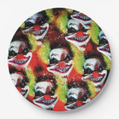 Halloween böse Horror Clown-Collage Pappteller (Vorderseite)