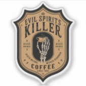 Halloween Böse Spirituosen Killer Kaffee Träne Aufkleber (Vorderseite)