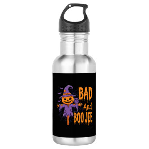 Halloween Böse und Boo Jee Vogelscheuche Grafik Edelstahlflasche