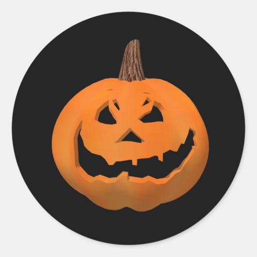 Halloween: Böser Jack-O-Lantern: Sticker (Vorderseite)
