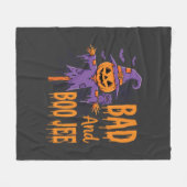 Halloween Böser und Boo Jee Vogelscheuche Grafik Fleecedecke (Vorderseite (Horizontal))