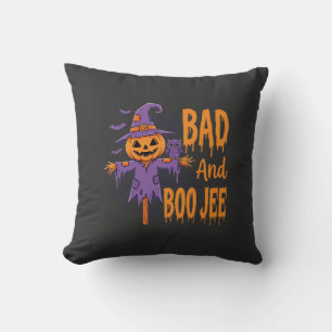 Halloween Böser und Boo Jee Vogelscheuche Grafik Kissen