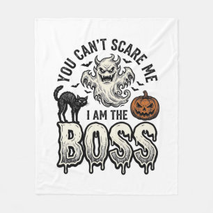 Halloween Boss Geist Vintage Gravur Shirt Design Fleecedecke