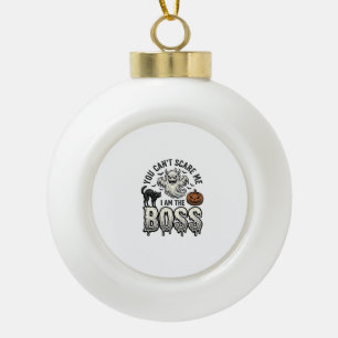 Halloween Boss Geist Vintage Gravur Shirt Design Keramik Kugel-Ornament