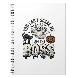 Halloween Boss Geist Vintage Gravur Shirt Design Notizblock