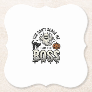 Halloween Boss Geist Vintage Gravur Shirt Design Untersetzer