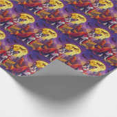 Halloween Boston Terrier Dog Pumpkins Beängstigend Geschenkpapier (Ecke)