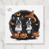 Halloween Boston Terrier Dogs Geschenkanhänger (Vorderseite)