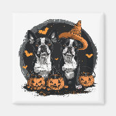 Halloween Boston Terrier Dogs Magnet (Vorne)