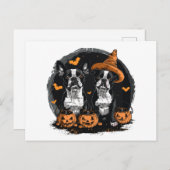 Halloween Boston Terrier Dogs Postkarte (Vorne/Hinten)