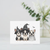 Halloween Boston Terrier Dogs Postkarte (Stehend Vorderseite)