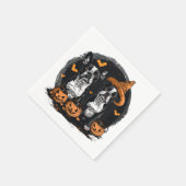 Halloween Boston Terrier Dogs Serviette (Ecke)