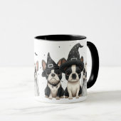 Halloween Boston Terrier Dogs Tasse (VorderseiteRechts)
