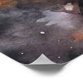 Halloween Boston Terrier mit Pumpkins Beängstigend Poster (Ecke)