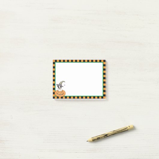 Halloween Boston Terrier Post-it Klebezettel (Auf Schreibtisch)