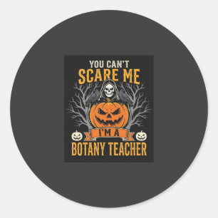 Halloween Botanik-Lehrer Skelett Kürbis Design Runder Aufkleber
