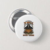 Halloween Botanik-Lehrer Vintage-Stich Kürbis Button (Vorne & Hinten)