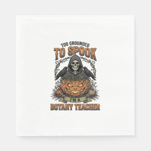 Halloween Botanik-Lehrer Vintage-Stich Kürbis Serviette