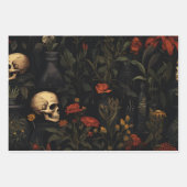 Halloween Botanisches Muster Geschenkpapier Set (Vorderseite)