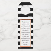 Halloween Bottle Hanger Tags Flaschenanhänger (Rückseite)