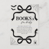 Halloween Bow Baby Shower Books Begleitkarte (Vorderseite)