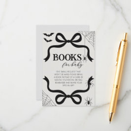 Halloween Bow Baby Shower Books Begleitkarte