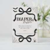 Halloween Bow Babydusche Windelwuler Begleitkarte (Stehend Vorderseite)