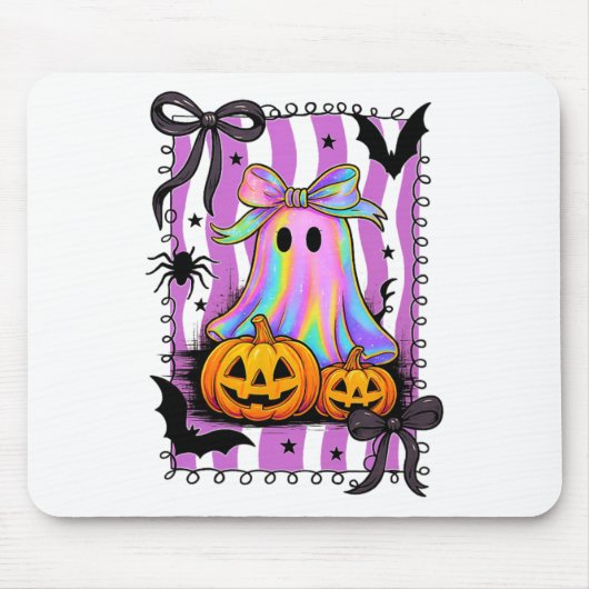 Halloween Bow Shirt Niedlich Skull Pumpkin Süßigke Mousepad (Vorne)