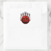 Halloween Bowling Bowler Bowlingween Pub T - Shirt Rechteckiger Aufkleber (Tasche)