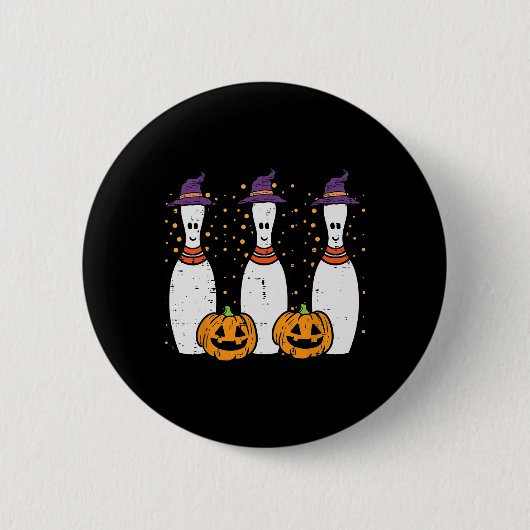 Halloween Bowling Kostüm Bowler Men Women Kids Bo Button (Vorderseite)