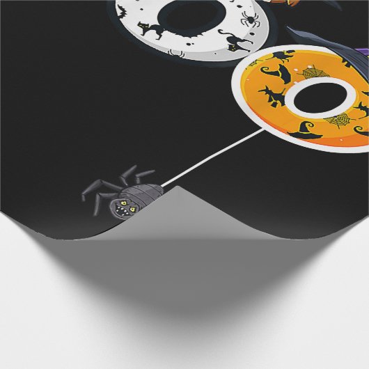 Halloween Bowling mit Hexenhühnchen-Jungs-Mädchen Geschenkpapier (Ecke)