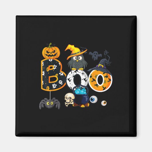 Halloween Bowling mit Hexenhühnchen-Jungs-Mädchen Magnet (Vorne)