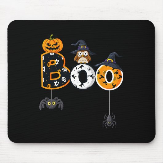Halloween Bowling mit Hexenhühnchen-Jungs-Mädchen Mousepad (Vorne)
