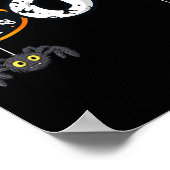 Halloween Bowling mit Hexenhühnchen-Jungs-Mädchen Poster (Ecke)