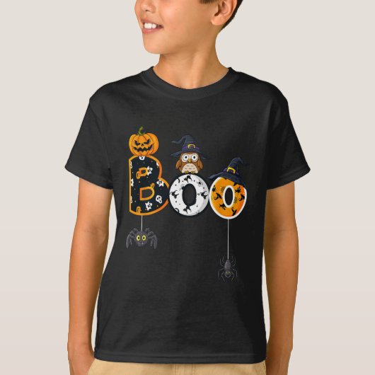Halloween Bowling mit Hexenhühnchen-Jungs-Mädchen T-Shirt (Vorderseite)